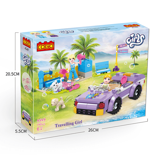 Cogo Kockice Girls Auto Kabriolet 182 Pcs