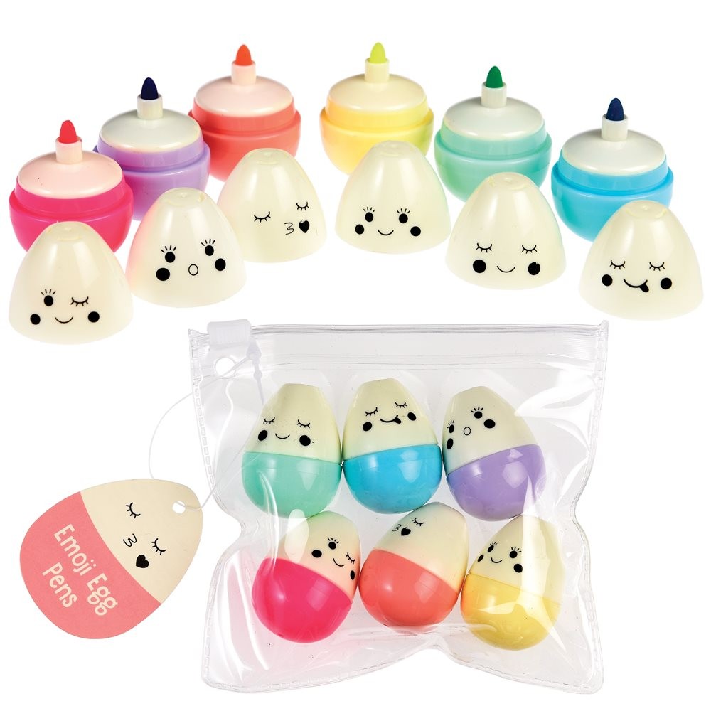 Rex Flomasteri Set/6,Emoji Egs