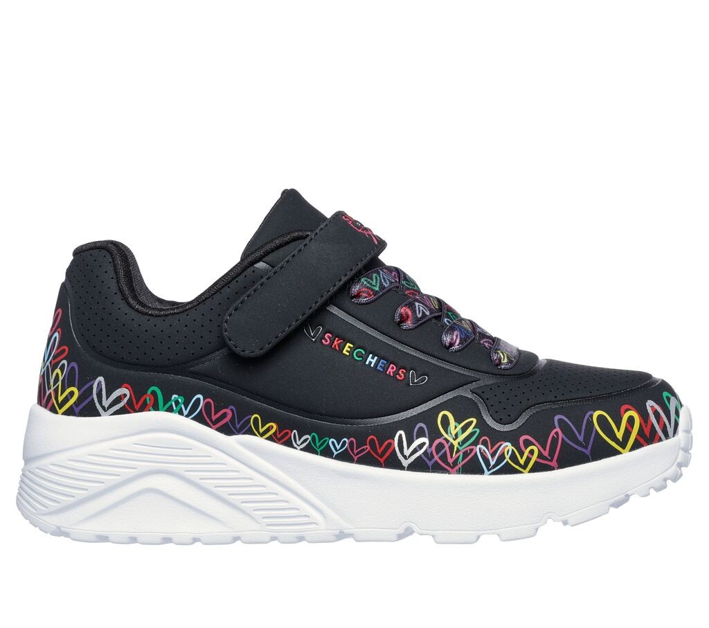 Skechers Uno Lite Heart Craze Patike Ps Za Djevojčice, Crna