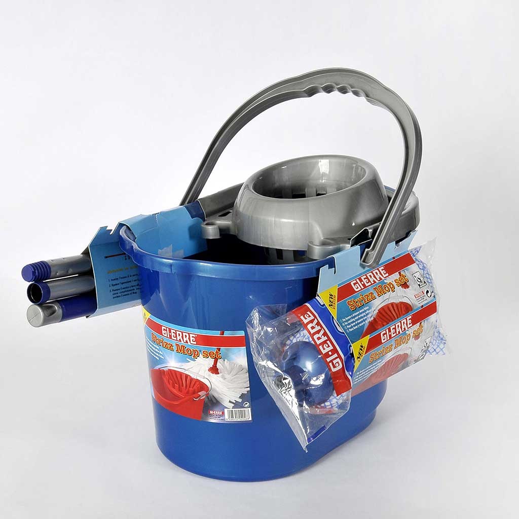 Čistunica Set Kanta 15l sa ocjeđivačem, džogerom i drškom 2046 Blue Metal Line