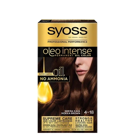 Syoss farba za kosu 4-18 Oleo Color, intenzivno tamnosmeđa