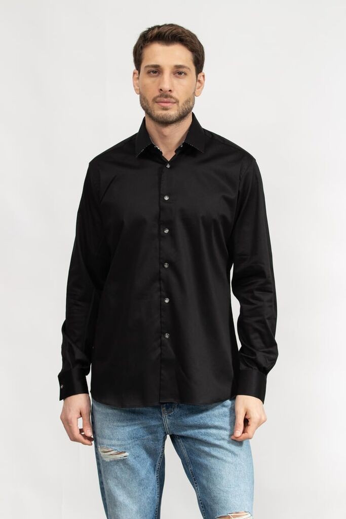 Karl Lagerfeld Košulja Muška SS25M60510055160299S5, Crna