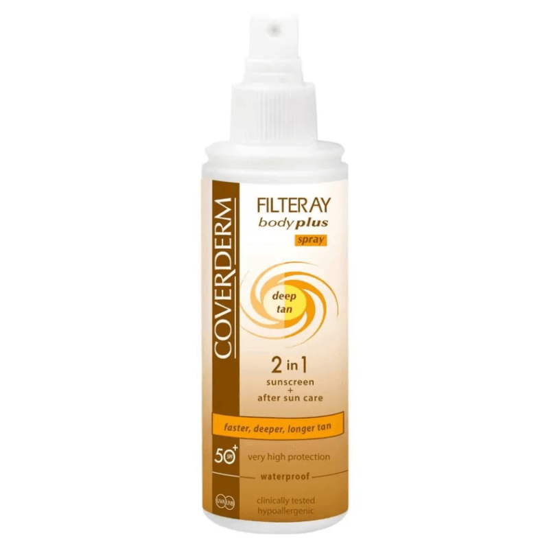 COVERDERM FILTERAY Sprej za tijelo SPF50+ DEEP TAN