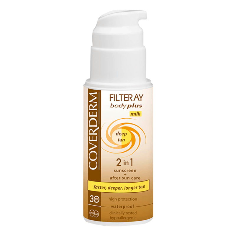COVERDERM FILTERAY Mlijeko za tijelo SPF30 DEEP TAN