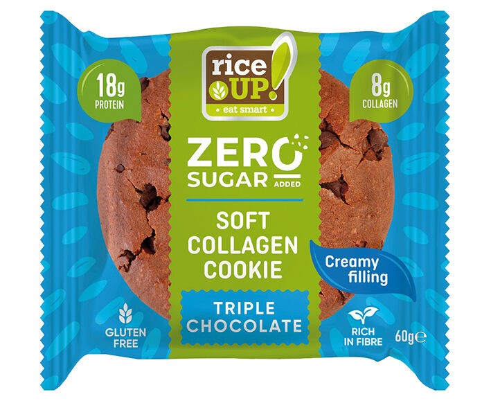Rice Up! Collagen Cookie Triple chocolate with filing 60g