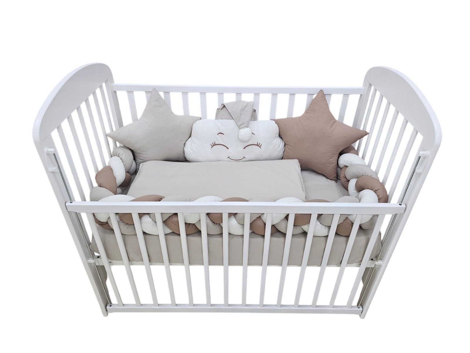 Fim Baby Posteljina Punjena Pletenica, Bež