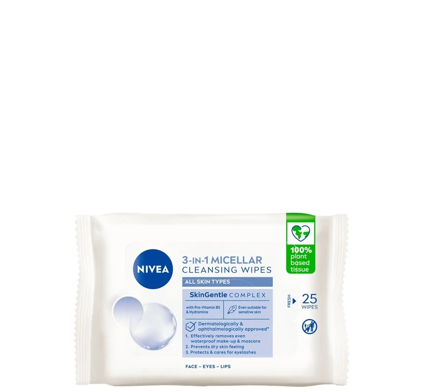 Nivea micelarne vlažne maramice 3u1, 25 komada