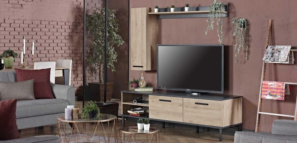 Kilim Mobilya  Prestige Tv Komoda I Zidna Polica, Hrast