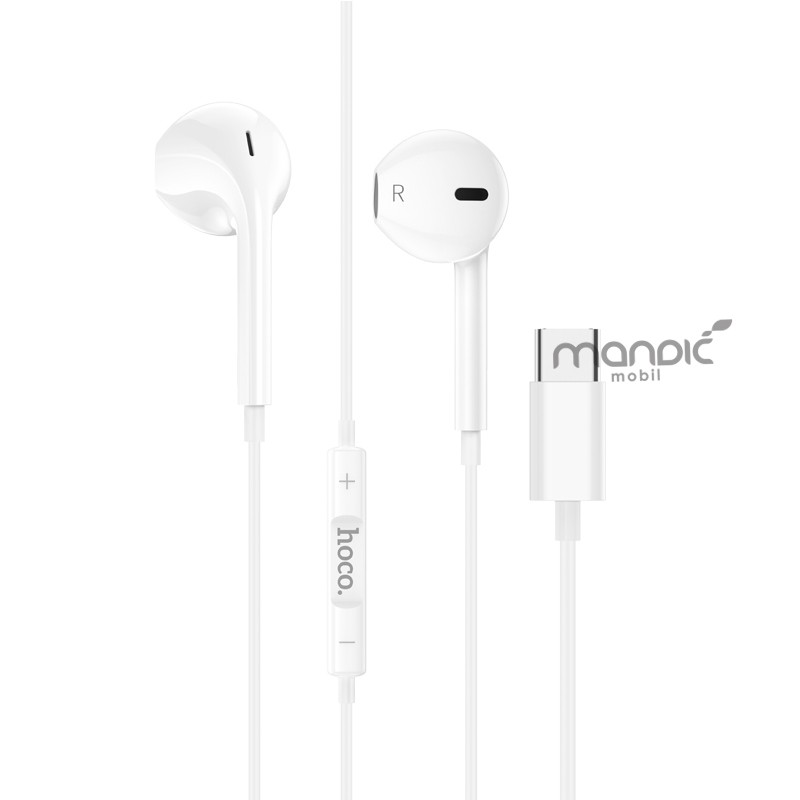 HOCO M101 Crystal joy Digitalne slušalice sa mikrofonom Tip- C, Bijele