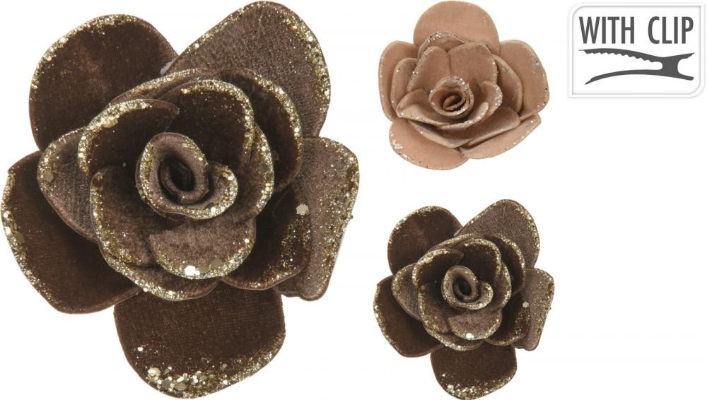 Cvijet Na Stipaljci Ukrašen Gliterom 10Cm Yzb006190