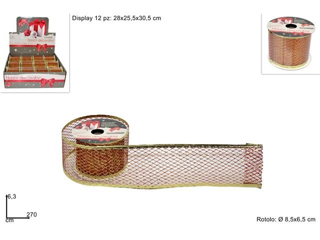 Christmas Novogodisnji Ukras 6.3Cmx2.7M Zxwg2.5-3 Re 2.5"X3 Yard