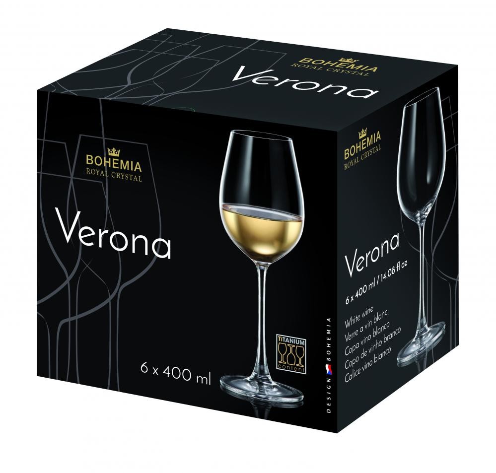 Čaše Za Bijelo Vino Verona 400Ml Box/6 Kom