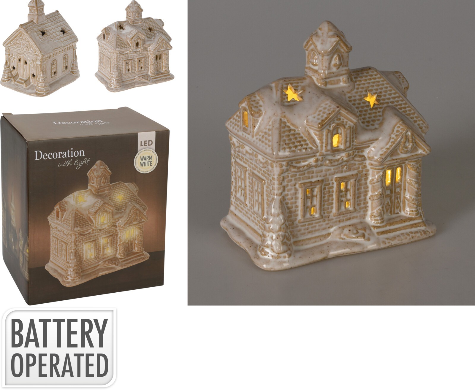 Figura Kućica 14Cm Led Bijela Alx619630