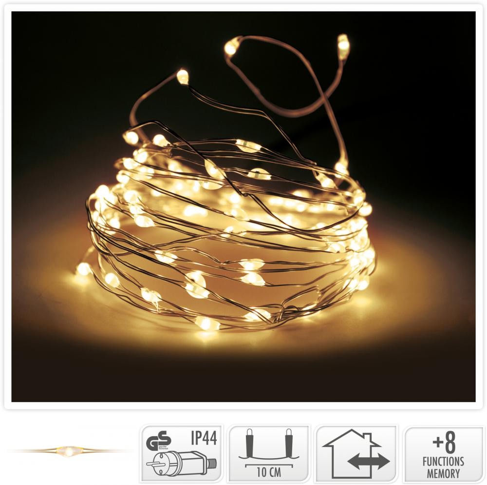 Srebrna Svjetleća Žica 3M/ Led 80 Led Dioda/ Topla Ax8716600