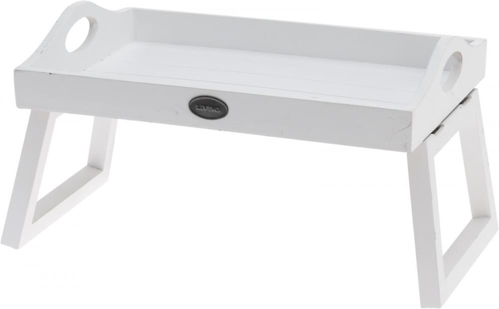 Poslužaonik Sklopivi Drveni-Bijeli Hz1930530