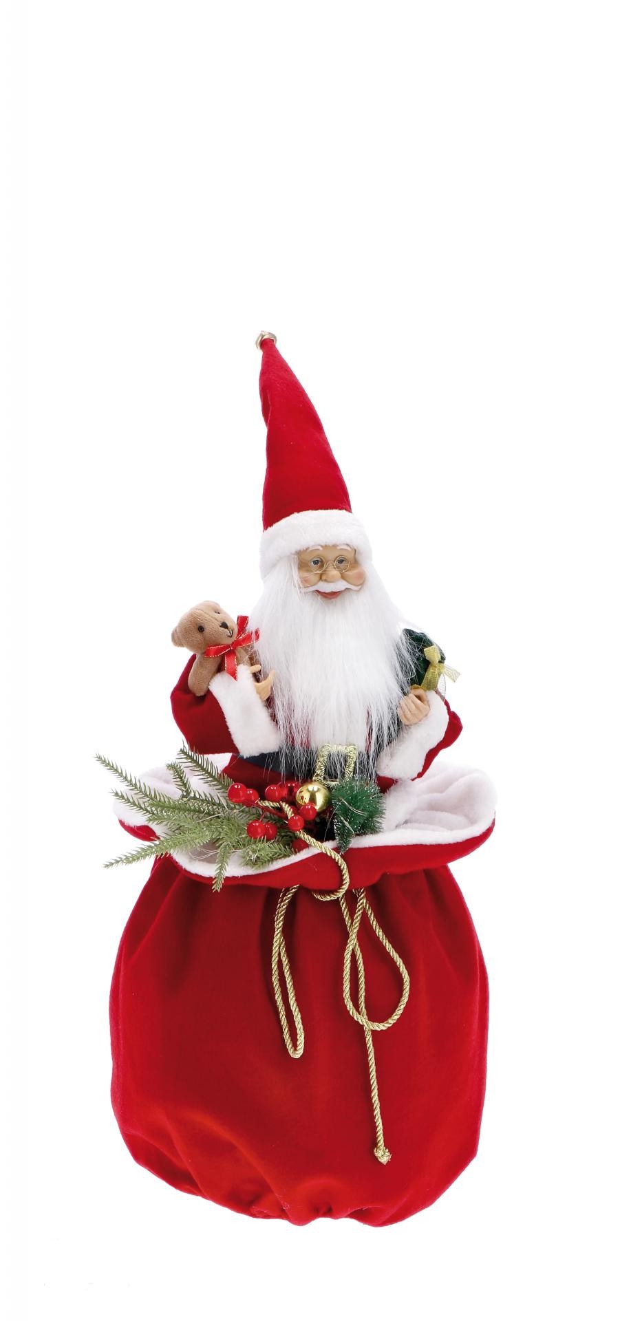 Deda Mraz Sa Božic´Nom Vrec´Om 20 Led Dioda (3Aa K 1,5V Na Baterije)32Xh60 1068