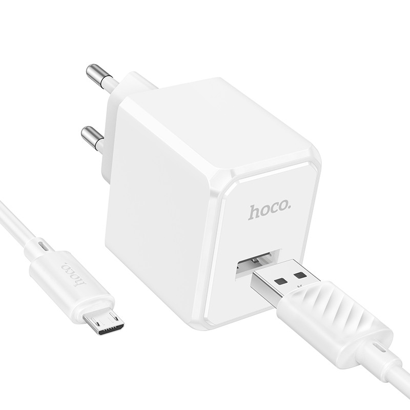 HOCO CS11A Ocean Punjač sa kablom za uređaje sa Micro USB portom, Bijeli
