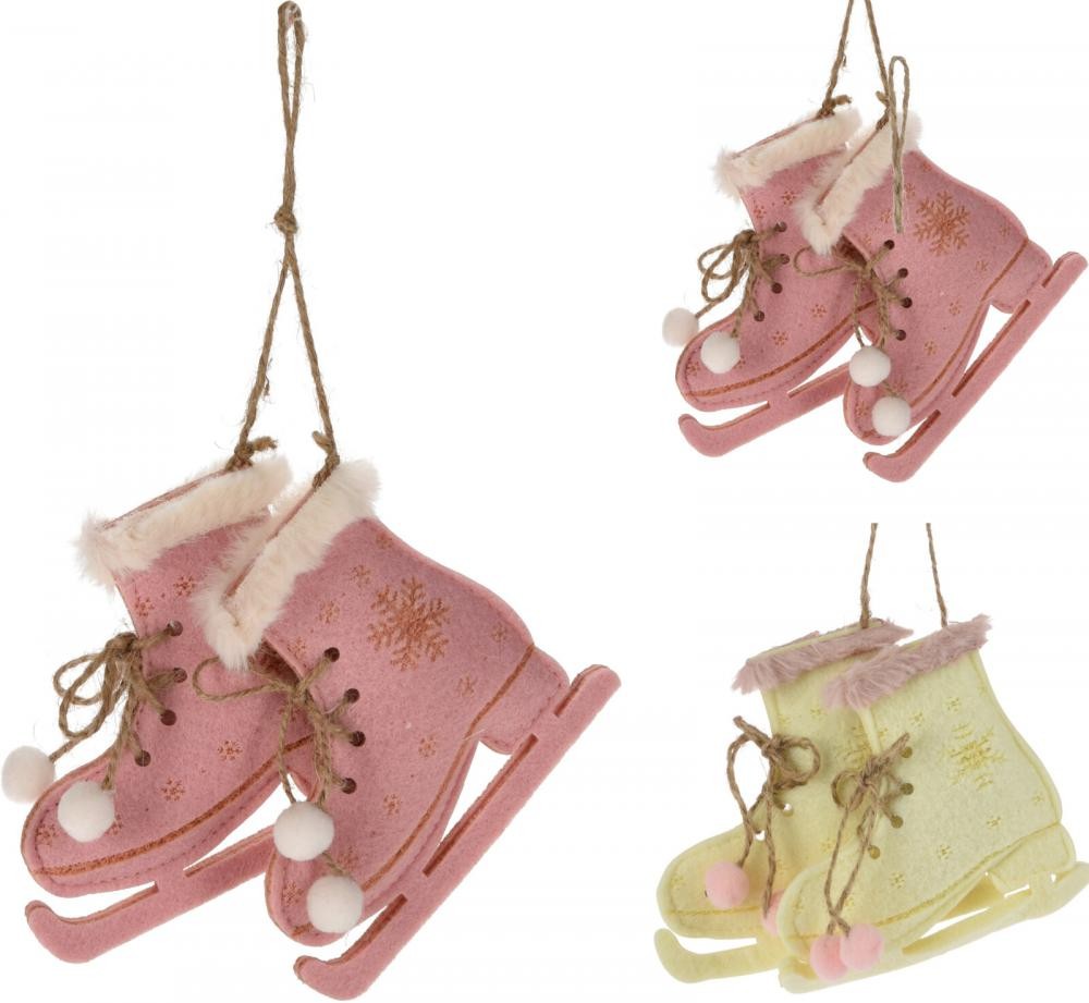 Viseća Dekoracija Klizaljke 10Cm 2/1Roze Dh8056041