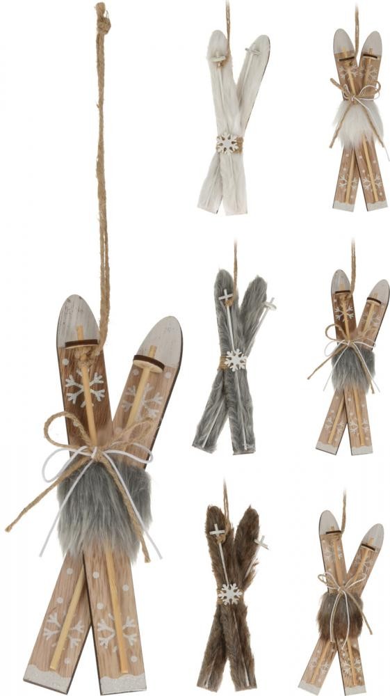 Viseća Dekoracija Skija,Ukrašena Krznom 17Cm Dh8056390