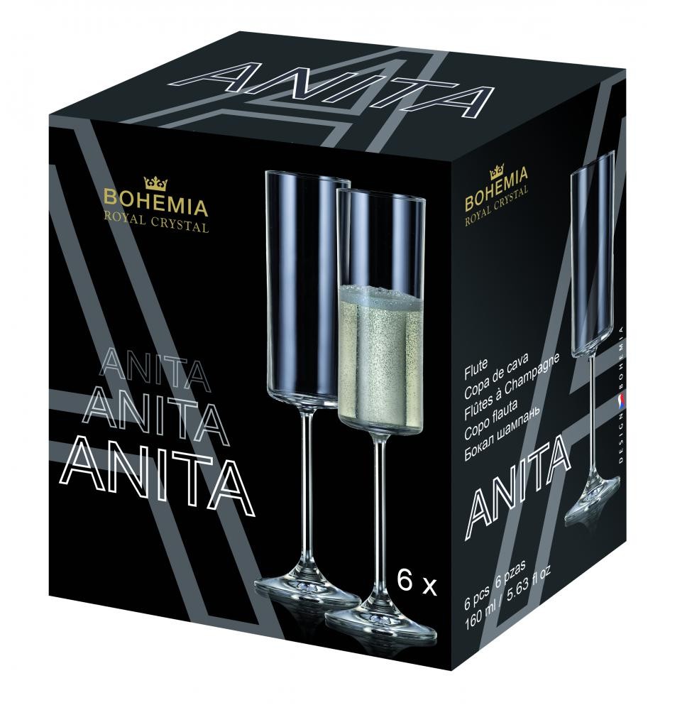 Čaše Za Šampanjac Anita 160Ml Box/6 Kom.