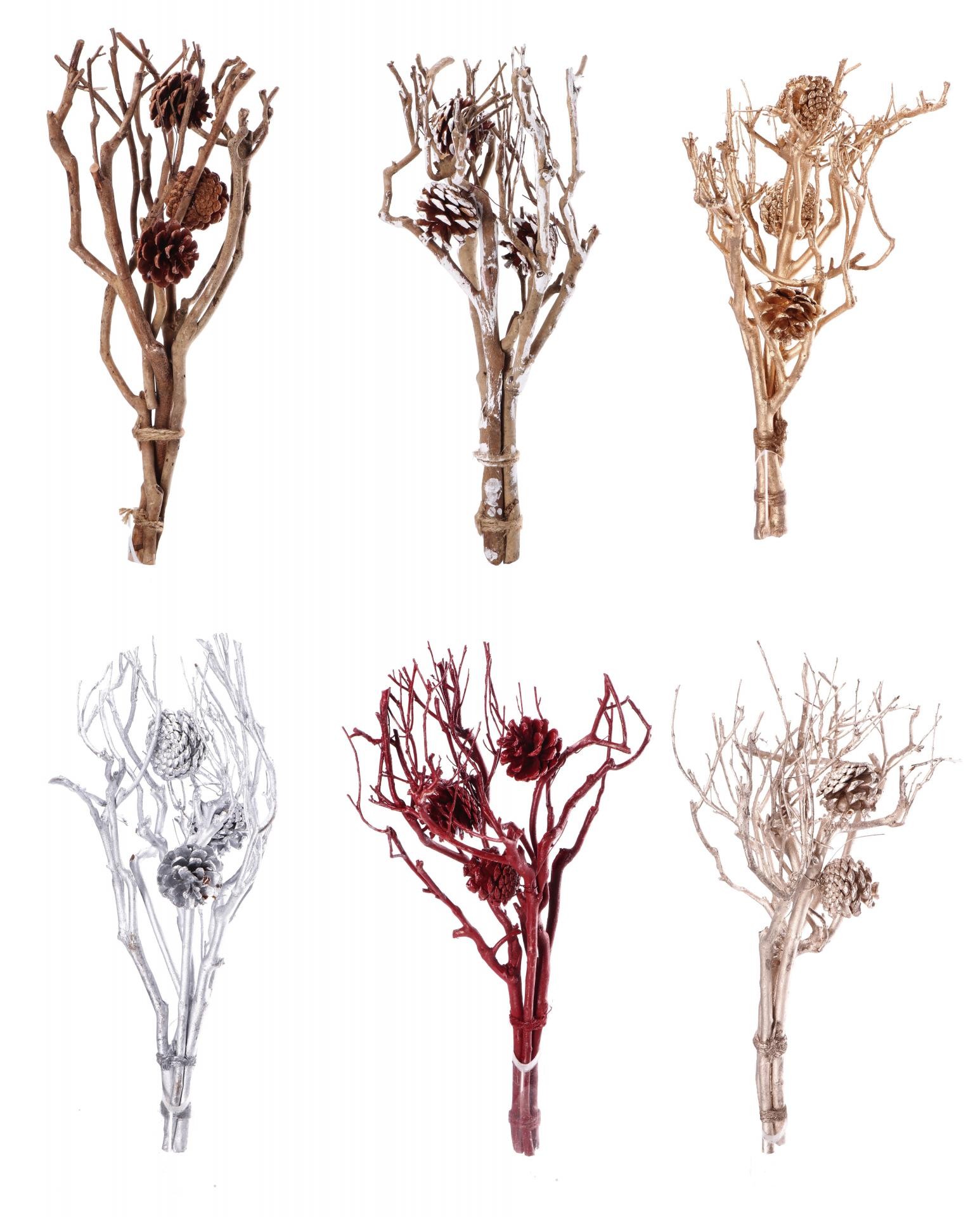 Bambusova Grančica Sa 3 Šišarke Za Dekoraciju H42 107652