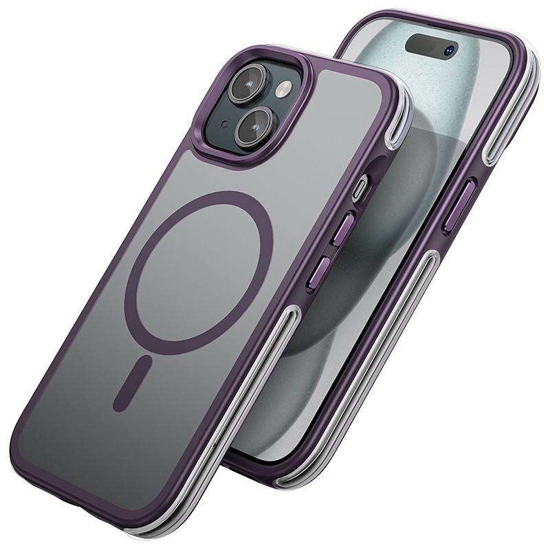 HOCO AS5 Airbag-6m Futrola za iPhone 15, Magnetna, Ljubičasta