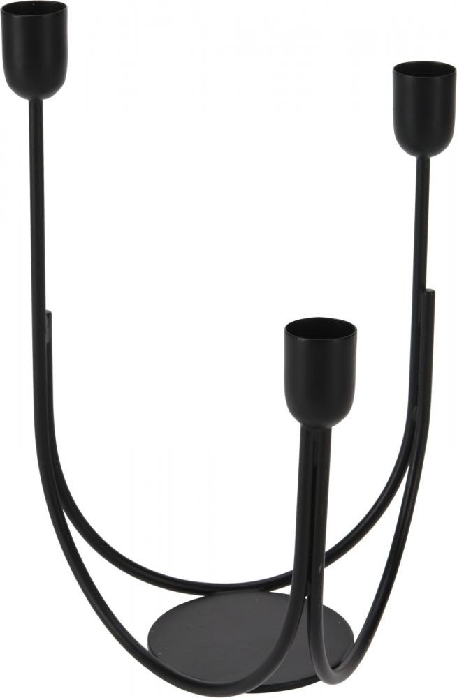 Svijećnjak Za Tri Svijeće 23Cm Crni A63100240