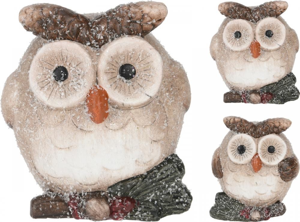 Dekoracija Sova Prekrivena Gliterom10Cm Alx620260