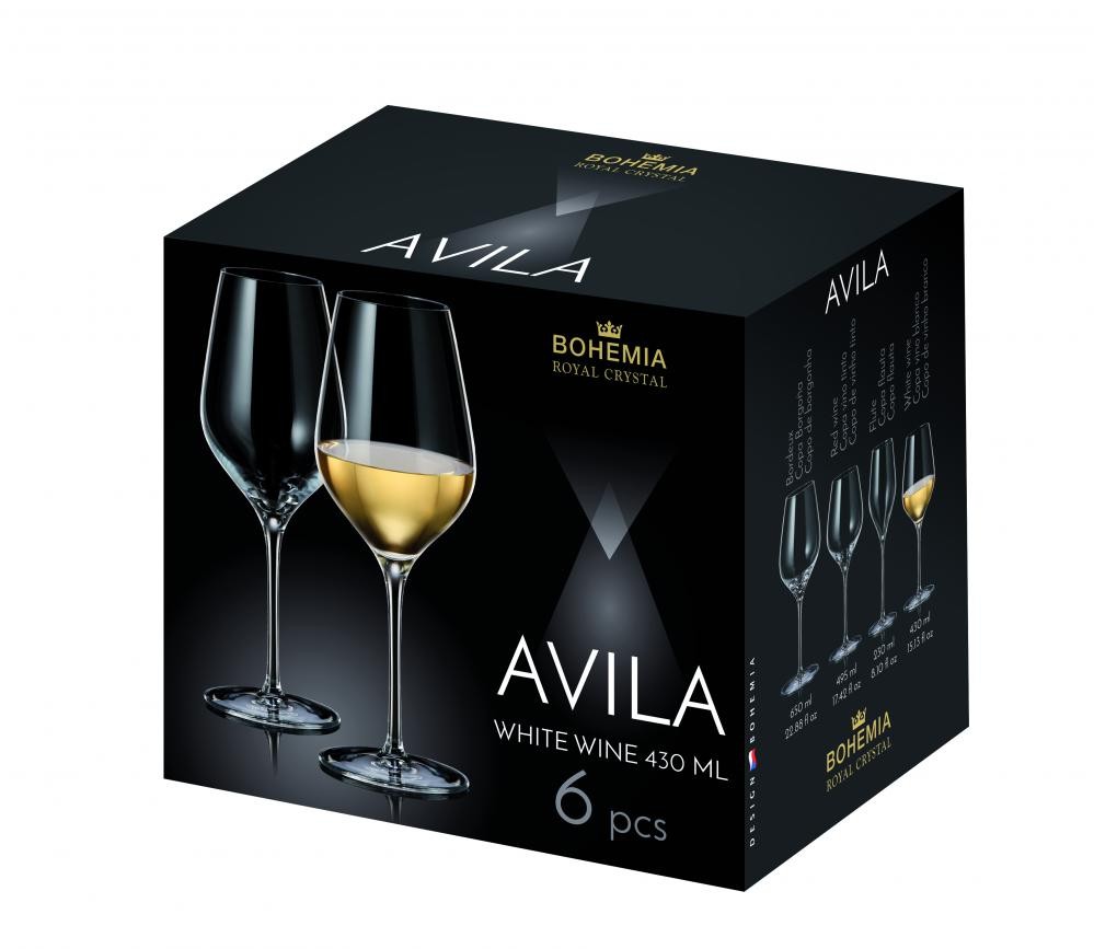 Čaše Za Bijelo Vino Avila 430Ml White Wine, Gift Box/6 Kom