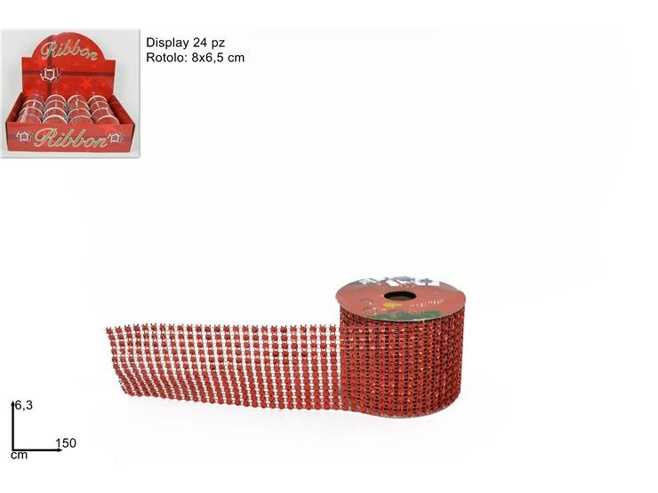 Christmas Novogodisnji Ukras 5Cm*1.5M Rosso 2016312R