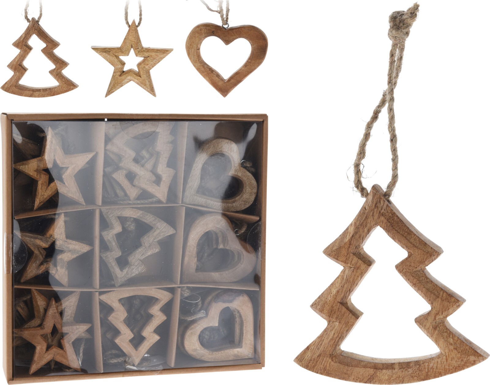 Novogodišnja Figura Na Kačenje 10Cm Natural A68120300