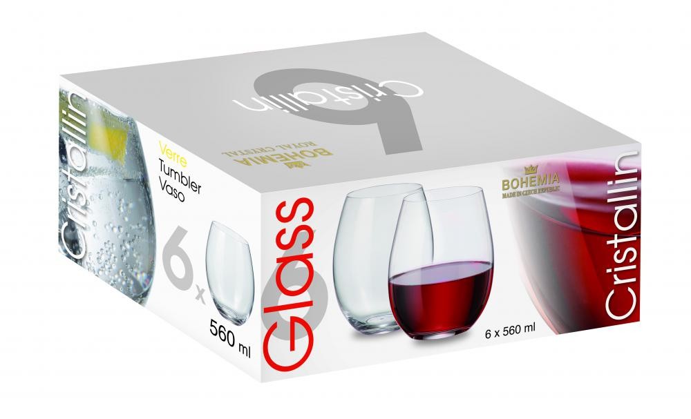 Čaše Za Vodu/Sok Cristallin 560Ml, Box/6 Kom