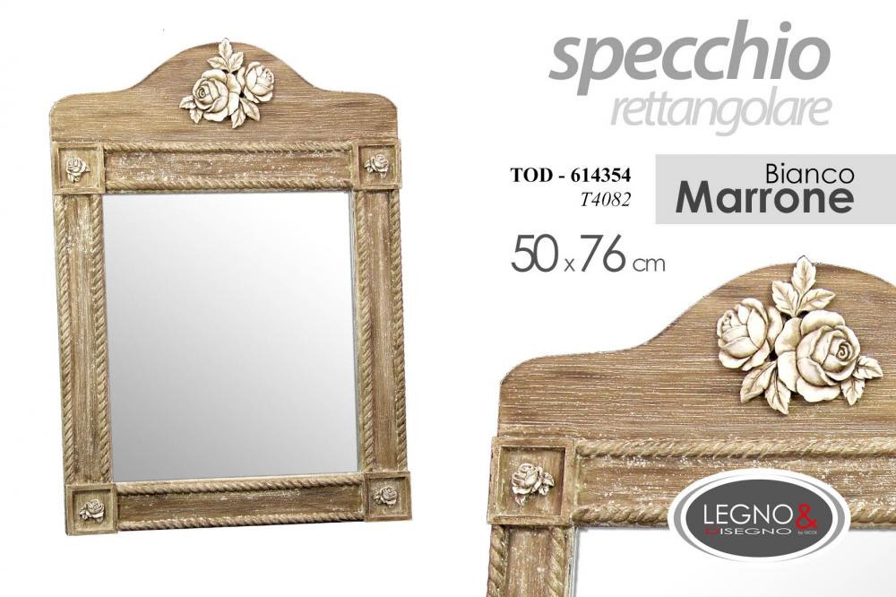 Gicos Ogledalo 56*77.5 Bco/Marrone - 614354