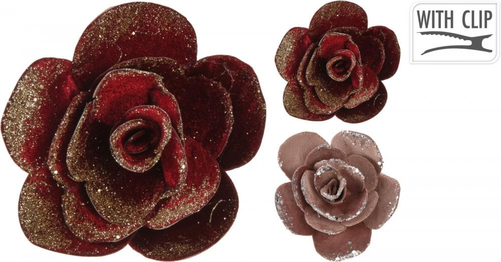 Cvijet Na Stipaljci Ukrašen Gliterom 10Cm Yzb006180