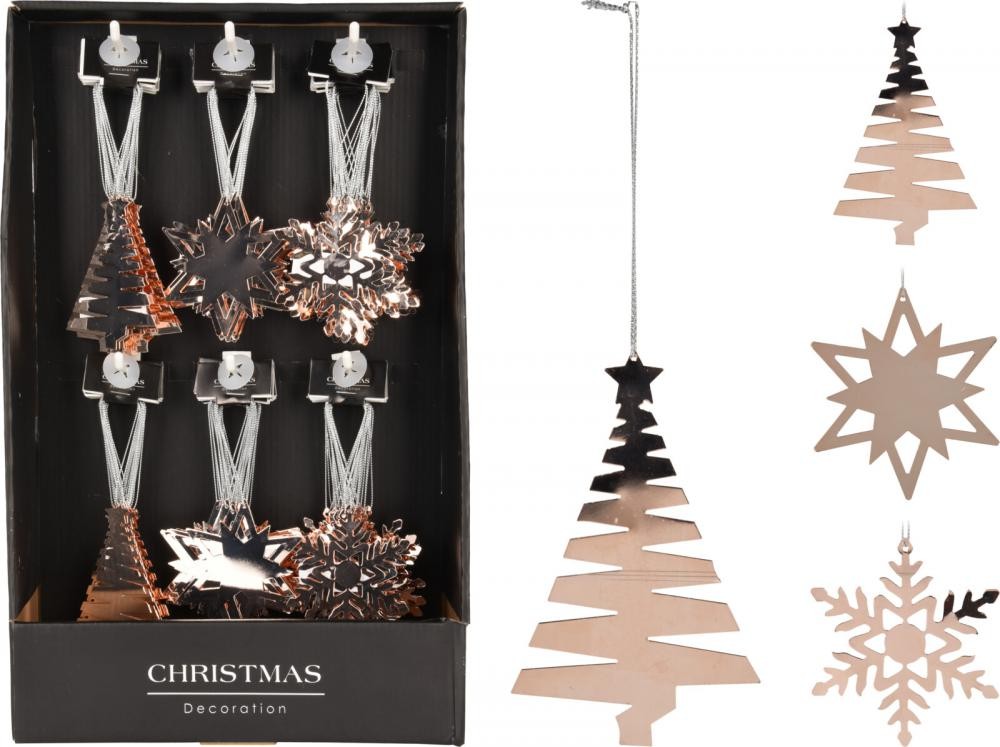 Viseća Dekoracija Božićni Motivi 9Cm Roza Caa751830