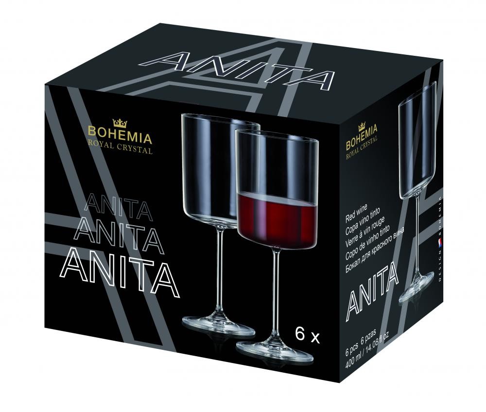 Čaše Za Crveno Vino Anita 400Ml Box/6 Kom.