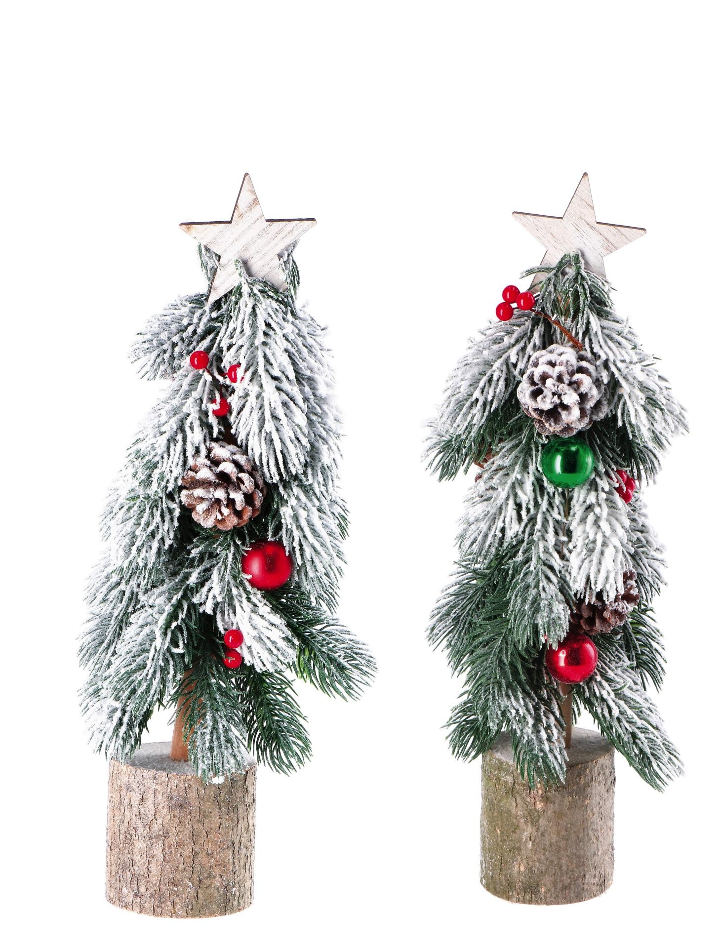 Jelka Sa Drvenom Podlogom Za Dekoraciju Cm7X8Xh35 105701