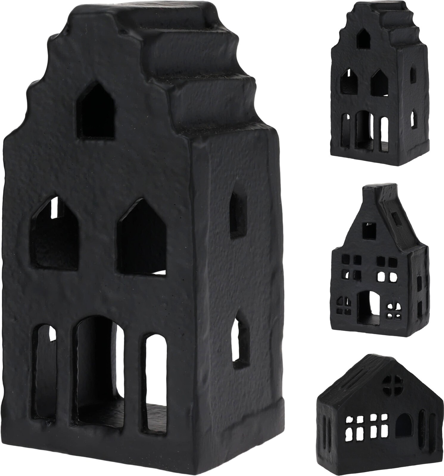 Kućica Za Svijeću/Crna 7X6X12Cm A98810670