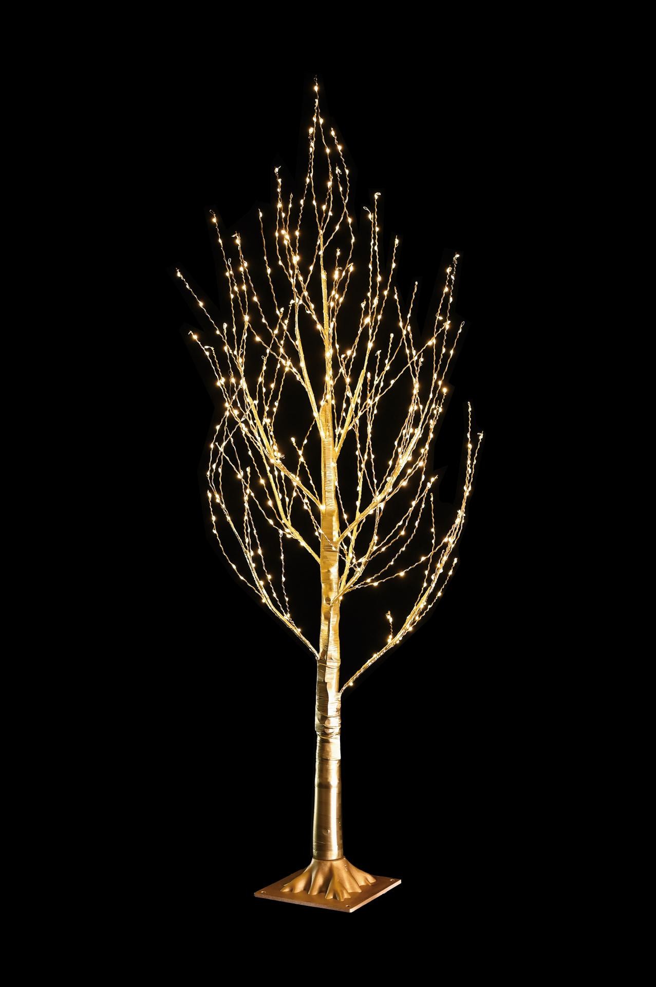 Zlatno Drvo Sa 500 Mikro Led Dioda (100 Blica) Unutra/Spolja - Topla Svjetlost D