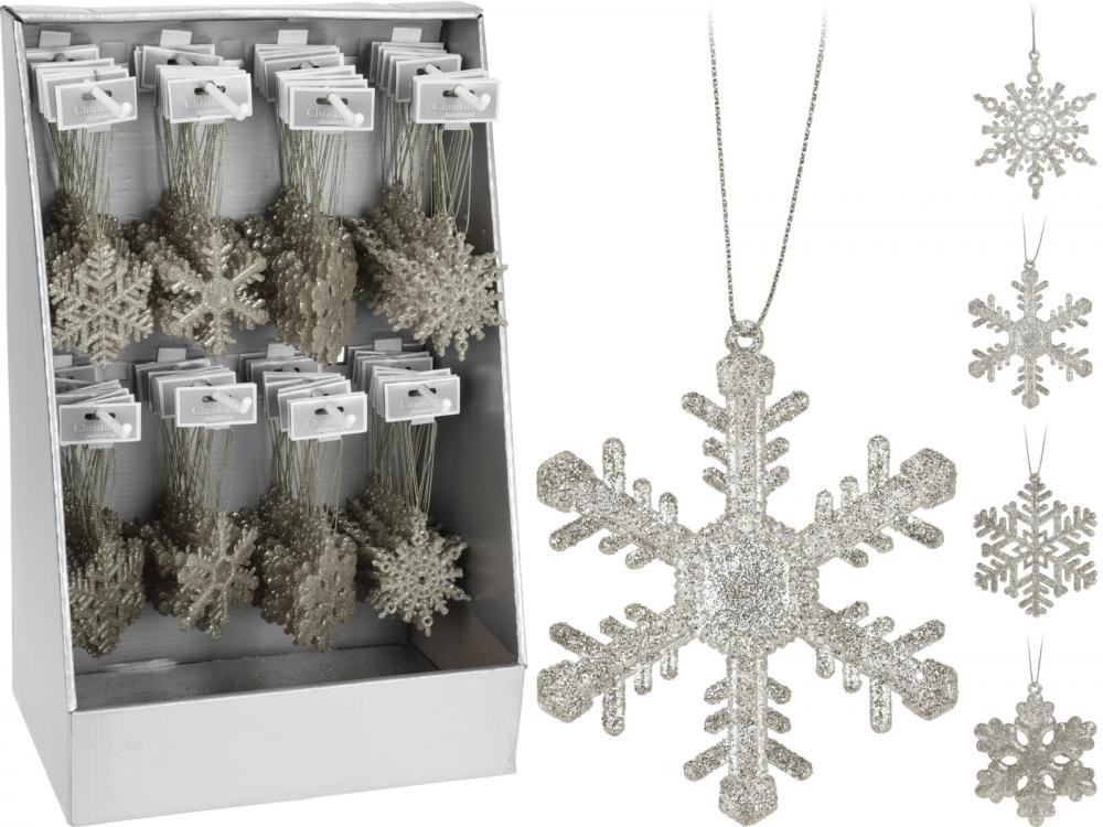 Viseća Dekoracija Pahulja Set 2/1 Siva Caa726160