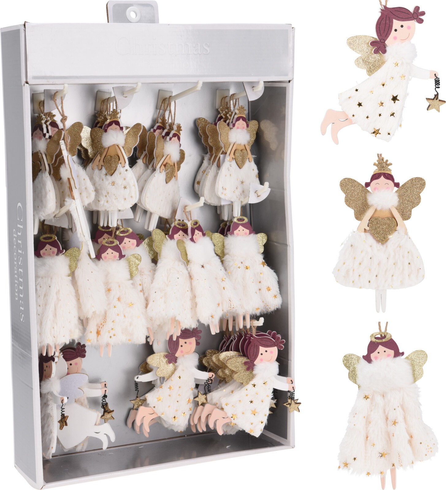 Novogodišnja  Viseća Dekoracija Andjeo 14Cm Anm222700