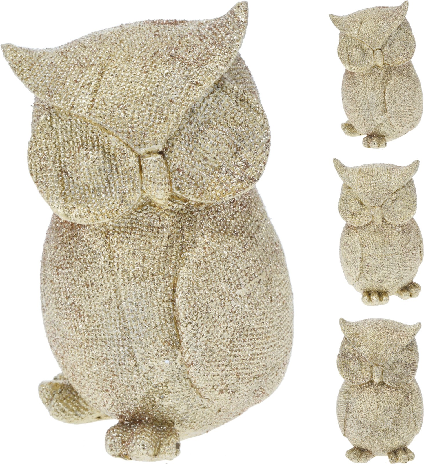 Ukras Sova 7X7X12Cm 3Ass Zlatna Apf540140