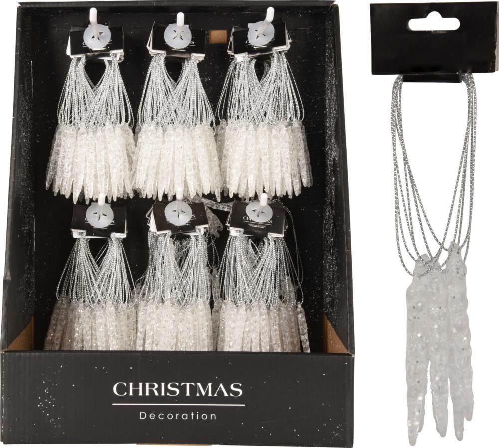 Viseća Dekoracija Ledenice 6/1 6Cm Bijele Caa733730