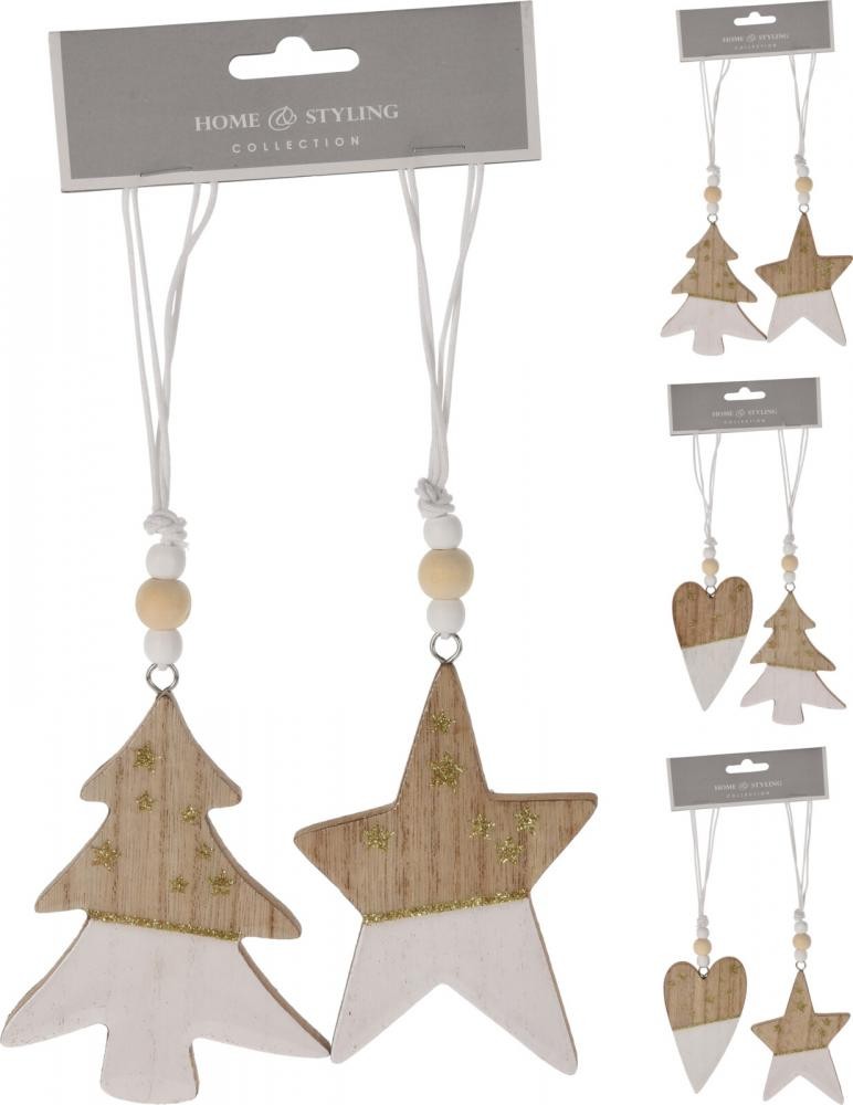 Viseća Dekoracija 9Cm Zlatno/Bijela Dh8062430