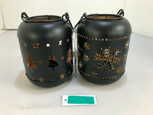 Svijećnjak Crni,Unutrašnjost U Zlatnoj Boji 12X16Cm Aae340030