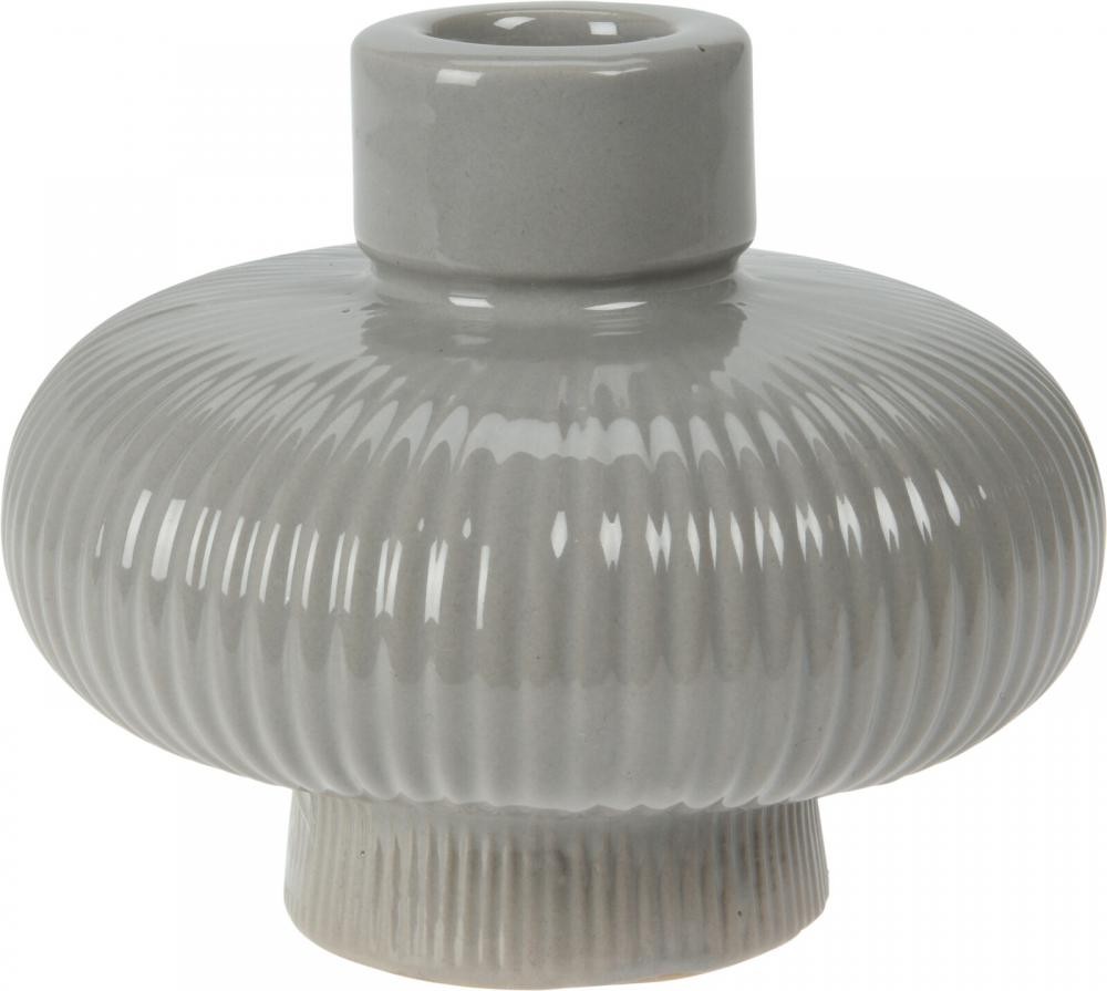 Svijećnjak Za Jednu Svijeću 12X10Cm Sivi Apf482390