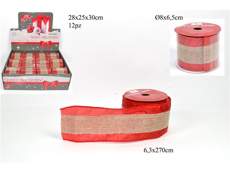 Christmas Novogodisnji Ukras 6,3X270 Cm Rosso Lch14-112-2@