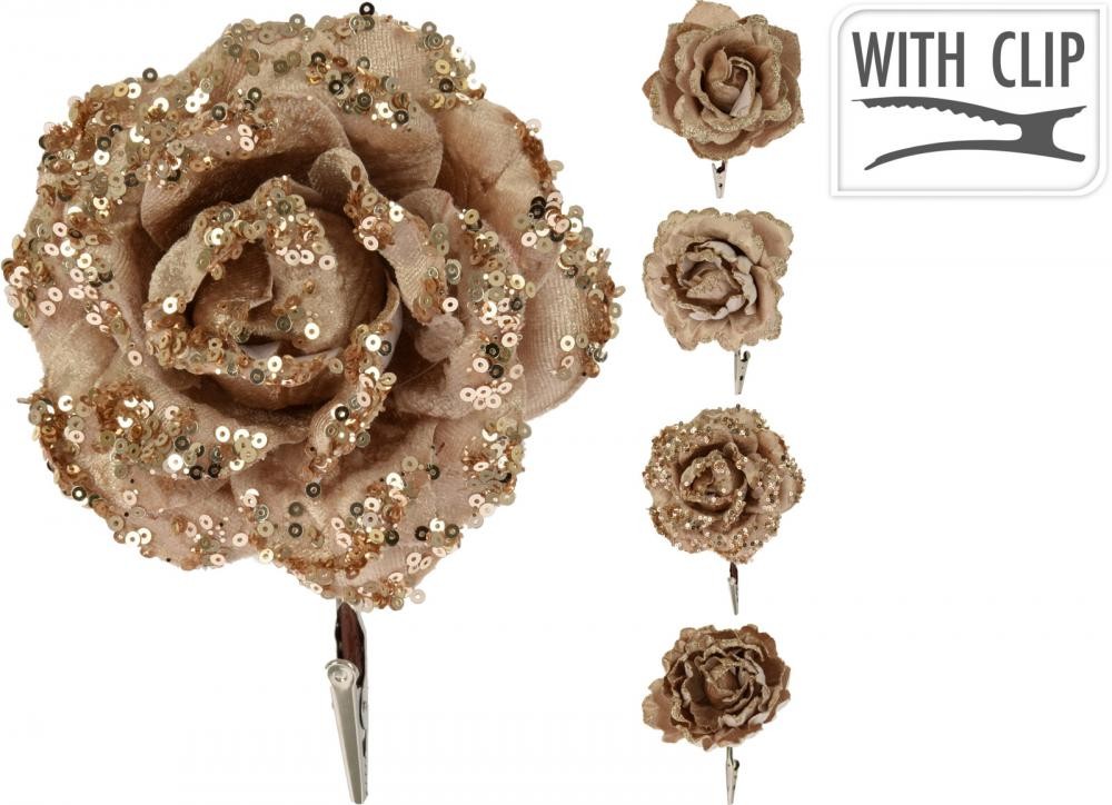 Cvijet Rozi Sa Gliterom 11Cm Dh8055040