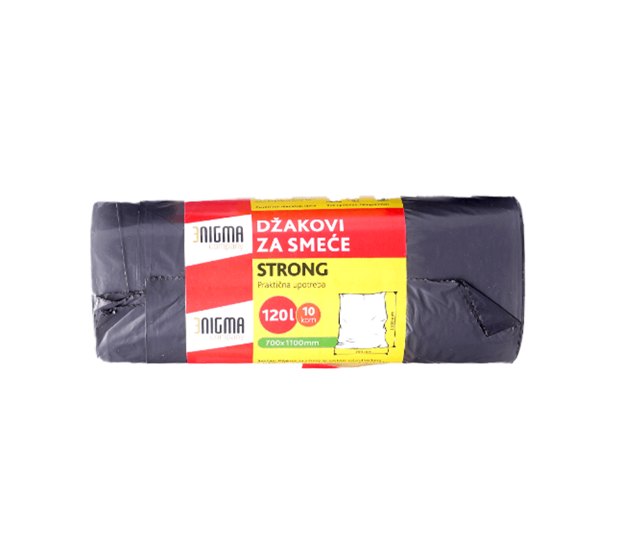 Enigma Džak sa smeće 120 l 460X600 10/1 Strong, Crna