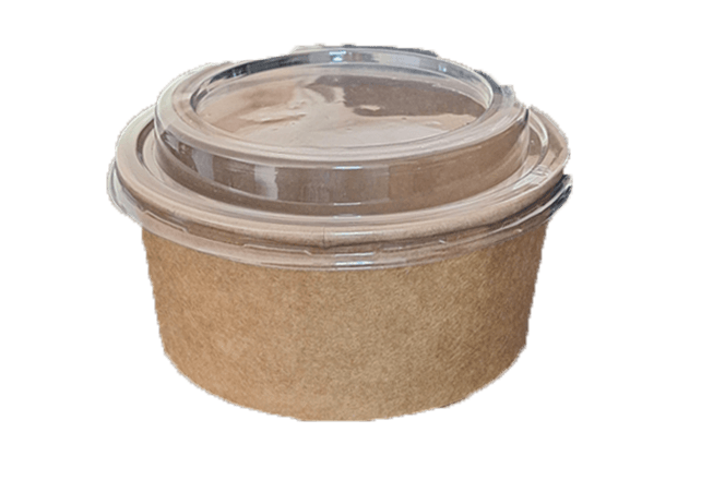 Enigma Papirna posuda KRAFT sa poklopcem 750 ml 25/1, Providna